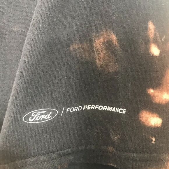 Ford Shirt Adult Large Black Bleached Crew Neck Short Sleeve Garage Cotton Dad - Picture 4 of 10